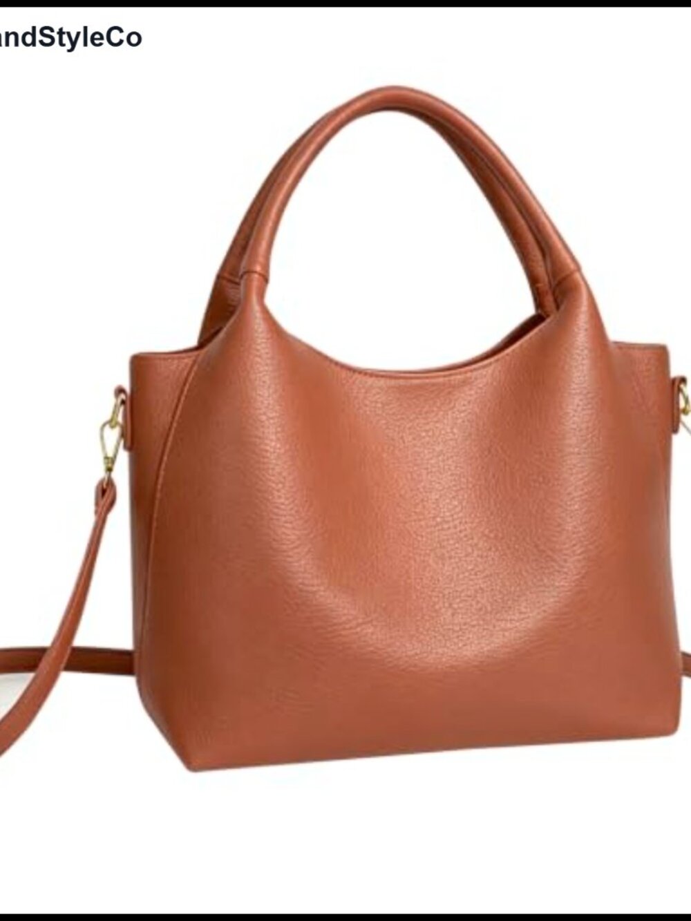 ELDA Faux Leather Satchel Handbag Top Handle Crossbody Purse